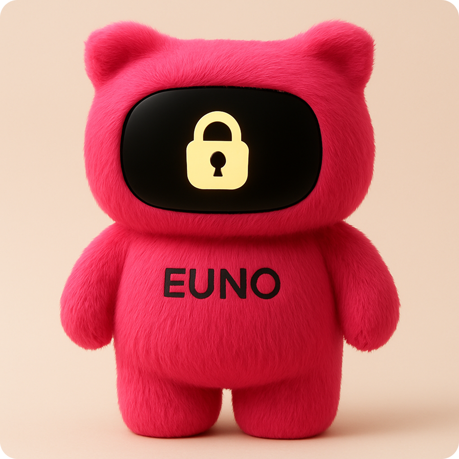 Euno avec un écran sécurisé, qui signifie que vos données sont protégées